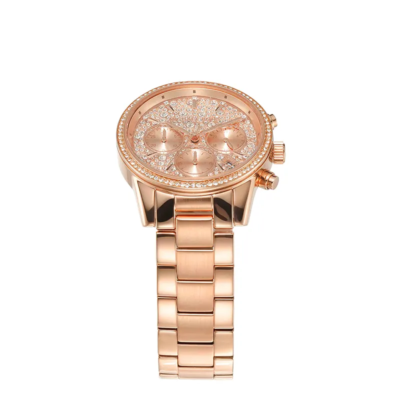 Michael Kors Ritz Rose-Gold Dial Ladies Watch- MK7302